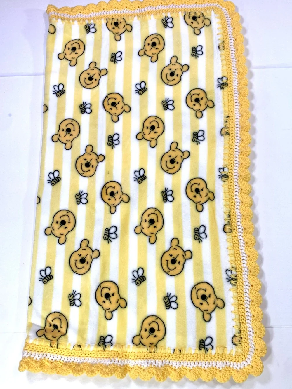 Disney Winnie the Pooh and Bees Crocheted Baby Blanket & Plush Set - Picture 5 of 11